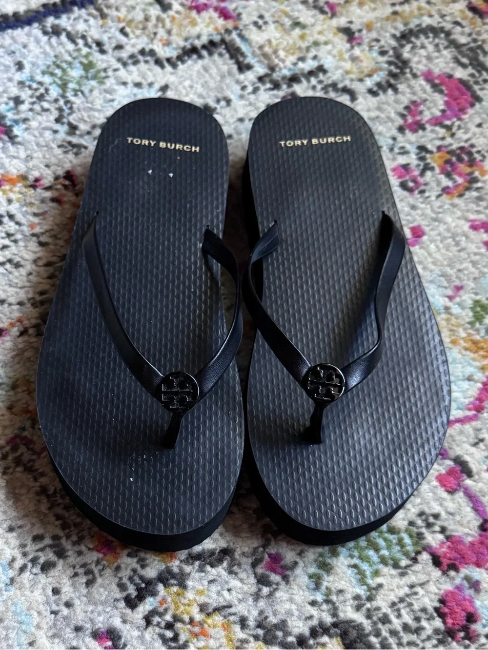 Tory Burch Perfect Black Flatform Flip Flops 6